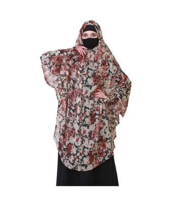 Chiffon Multicolor Printed Khimar 5