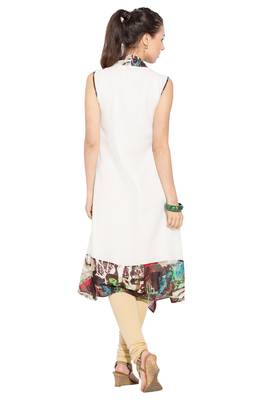 Multicolor embroidered georgette kurta &-sets 4