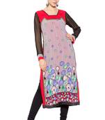 Multicolor printed georgette kurta &-sets