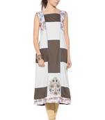 White embroidered cotton kurta &-sets