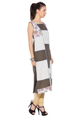 White embroidered cotton kurta &-sets 3