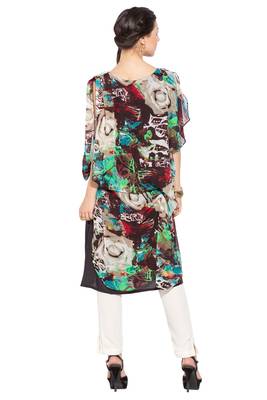Multicolor printed georgette kurta &-sets 4