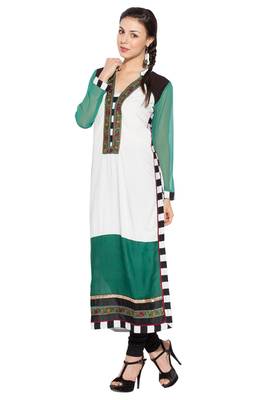 White embroidered cotton kurta &-sets 2