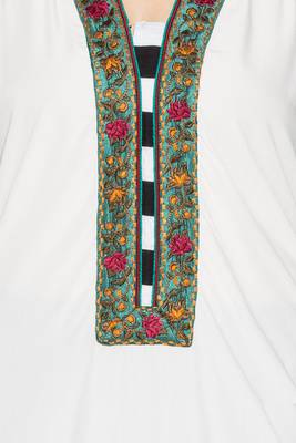White embroidered cotton kurta &-sets 5