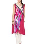 Pink printed cotton kurta &-sets