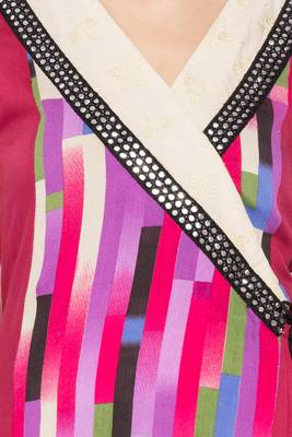 Pink printed cotton kurta &-sets 5