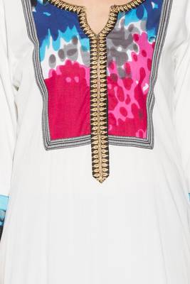White embroidered cotton kurta &-sets 5