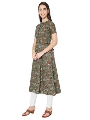 Grey printed cotton cotton-kurtis 3