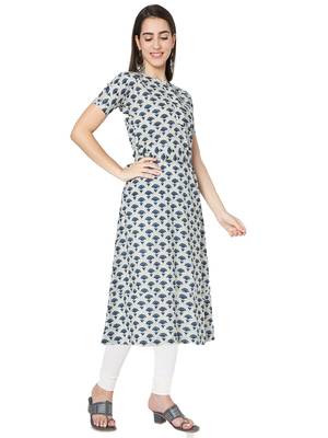 Grey printed cotton cotton-kurtis 4