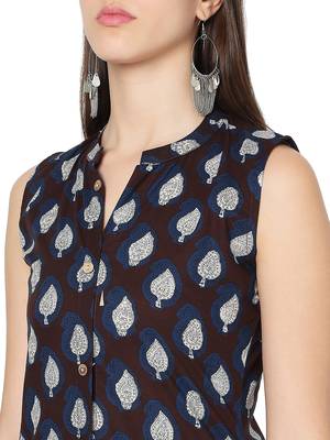 Black printed cotton cotton-kurtis 5
