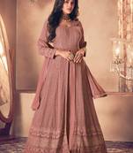Salmon sequins georgette salwar