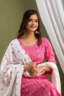 Pink printed rayon kurtas-and-kurtis 2