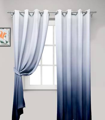 Blue Polyester Digtal Printed Curtain 4