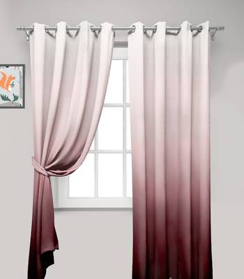 Wine Polyester Digtal Printed Curtain 4