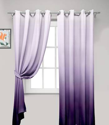 Purple Polyester Digtal Printed Curtain 4