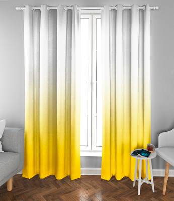Yellow Polyester Digtal Printed Curtain 3