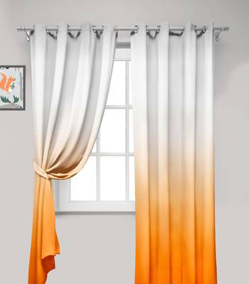 Orange Polyester Digtal Printed Curtain 4