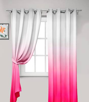 Pink Polyester Digtal Printed Curtain 4