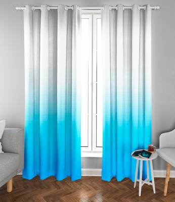 Blue Polyester Digtal Printed Curtain 3