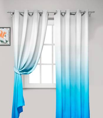 Blue Polyester Digtal Printed Curtain 4