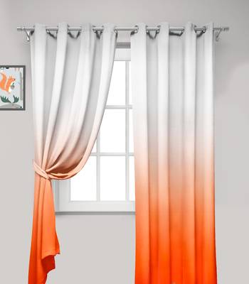 Orange Polyester Digtal Printed Curtain 4