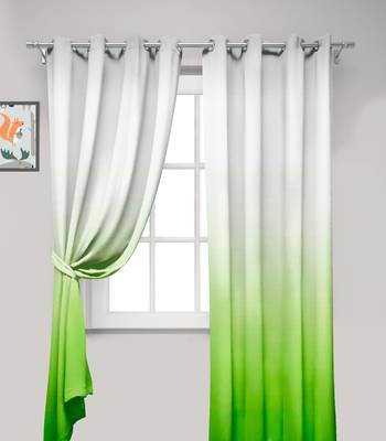 Green Polyester Digtal Printed Curtain 4