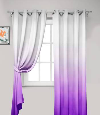 Purple Polyester Digtal Printed Curtain 4
