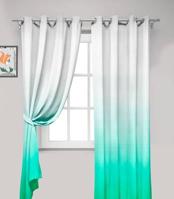 Green Polyester Digtal Printed Curtain 4