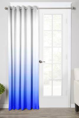 Blue Polyester Digtal Printed Curtain 1