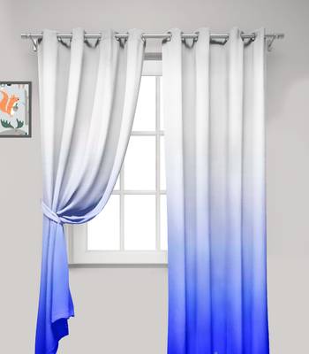 Blue Polyester Digtal Printed Curtain 4