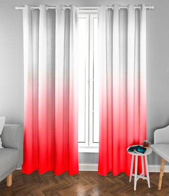 Red Polyester Digtal Printed Curtain 3