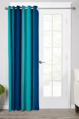 Blue Polyester Digtal Printed Curtain 1