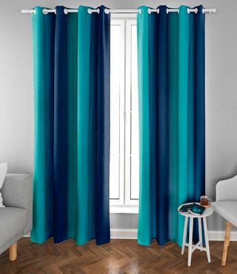 Blue Polyester Digtal Printed Curtain 3