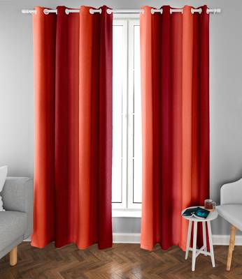 Red Polyester Digtal Printed Curtain 3