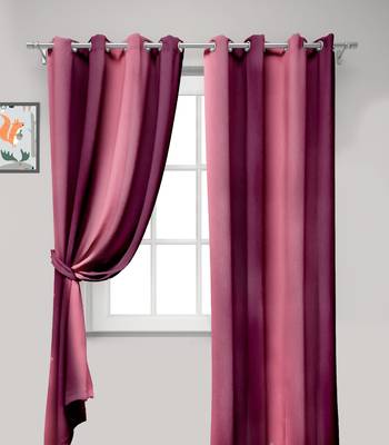 Wine Polyester Digtal Printed Curtain 4