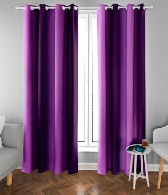 Purple Polyester Digtal Printed Curtain 3