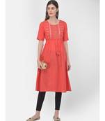 Coral Printed A line Kurta