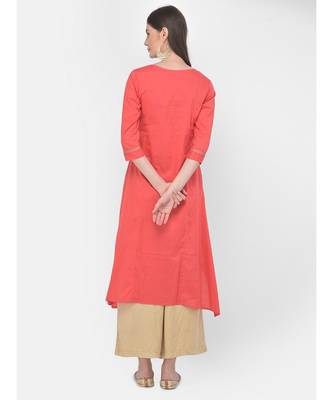 Coral Embroidered A line Kurta 5