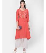 Coral Printed A line Kurta