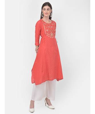 Coral Printed A line Kurta 2