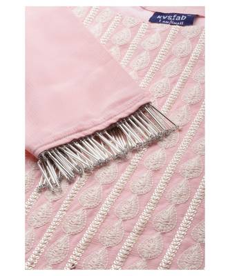 Women Coral Pink Georgatte Sequinned Embroidered Kurta with Sharara & With Dupatta 5