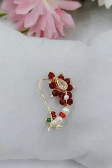 Maharashtrian Traditional Gold Plated Nath for Women and Girls