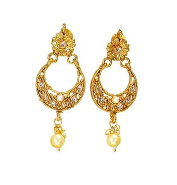 LALSO Twinkling  Golden Meenakari Work Necklace Set 4
