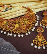 LALSO Kempu Work Laxmi Devi Bridal Choker Necklace Set