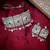 LALSO Shimmering  Oxodize Silver Multicolor Choker Necklace Set