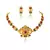 LALSO Beautiful Matte Gold Multicolor Delicate Choker Necklace Set
