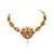 LALSO Beautiful Matte Gold Multicolor Delicate Choker Necklace Set