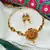 LALSO Beautiful Matte Gold Multicolor Delicate Choker Necklace Set