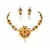 LALSO Beautiful Matte Gold Multicolor Delicate Choker Necklace Set