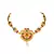 LALSO Beautiful Matte Gold Multicolor Delicate Choker Necklace Set